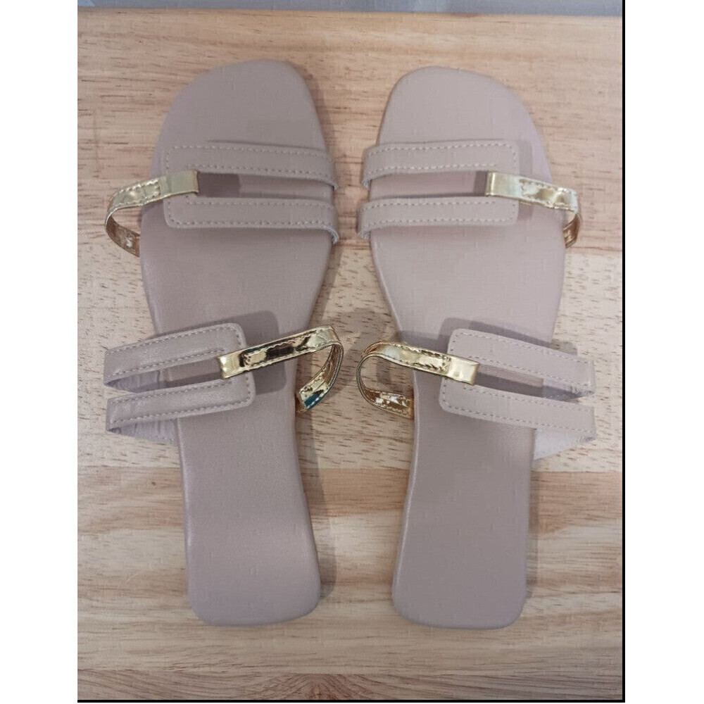 Beach Sandals In Beige